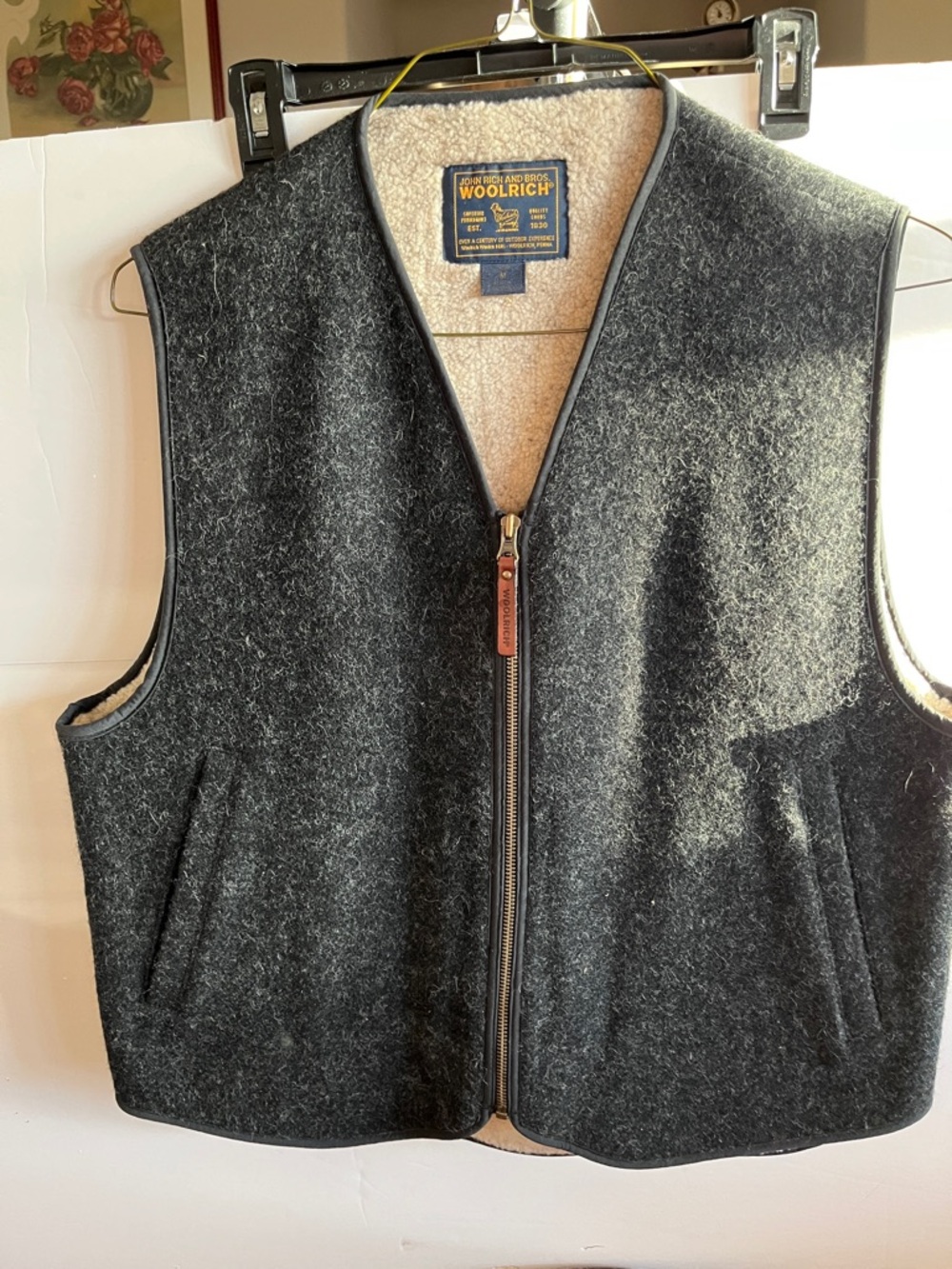 Vintage Woolrich vest, Sherpa lined